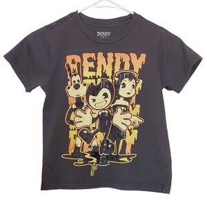 K1037 * Mad Engine Boy's Bendy Graphic Tee Gray Orange Size S